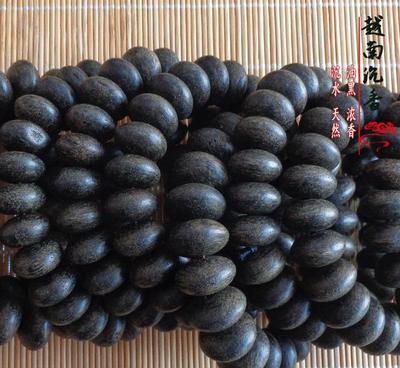 沉香佛珠越南黑油沉黑土沉算盘珠手串正宗沉香收藏品